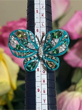 Sparkling Sterling Butterfly Ring